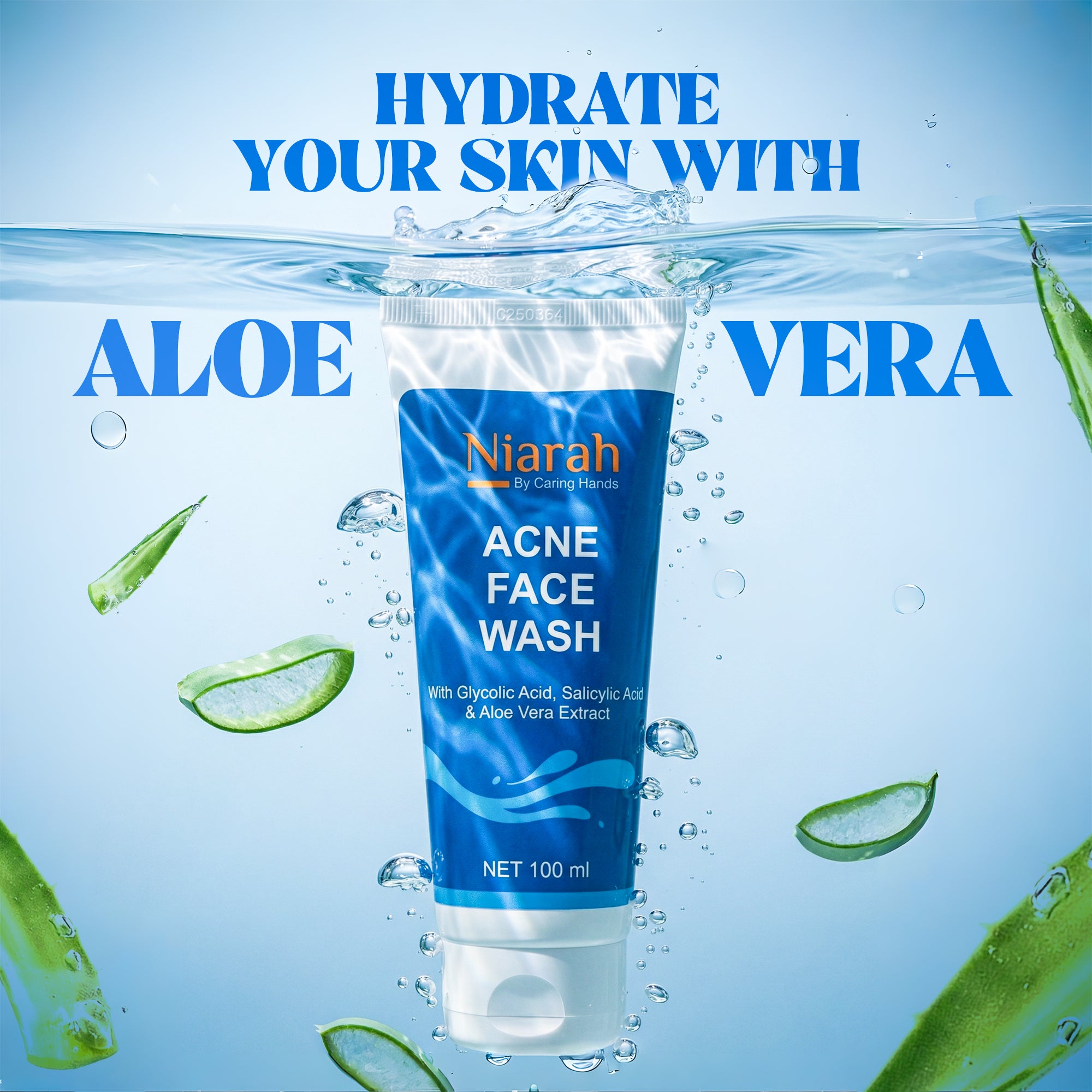 Niarah Acne Face Wash with 2% Salicylic Acid &amp; 1% Glycolic Acid for Oily Skin, Aloe Vera Extract Face Cleanser for Pimples and Blackheads, Deep Pore Cleansing Oil Control Face Wash for Men and Women Daily Skincare